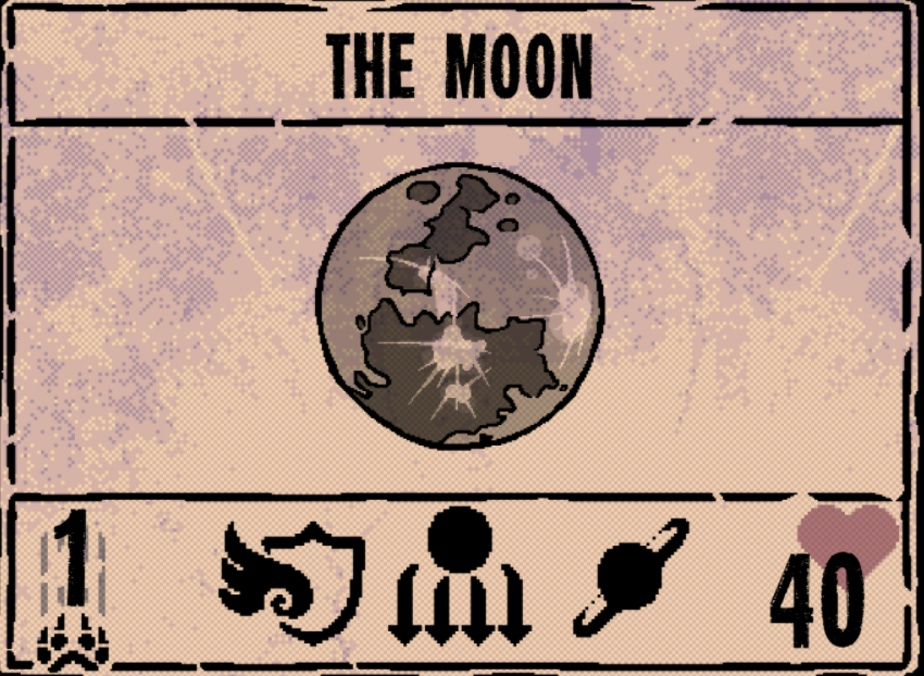 The Moon card from Inscryption.